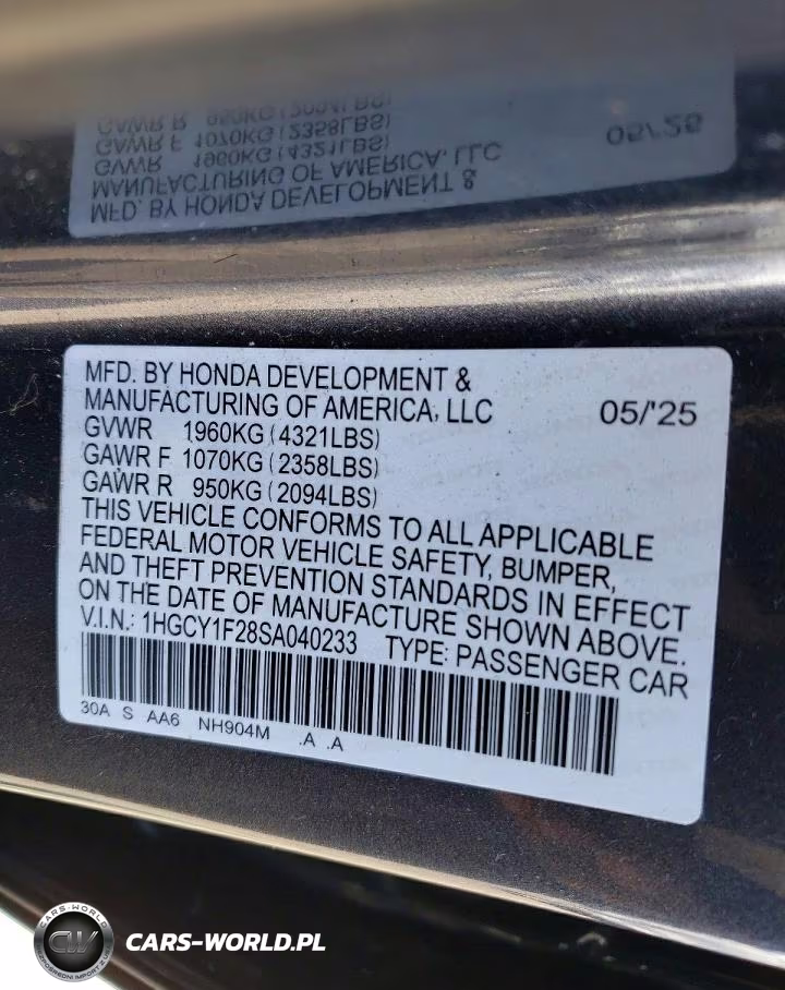 2025 Honda Accord Lx VIN:1HGCY1F28SA040233 - 13