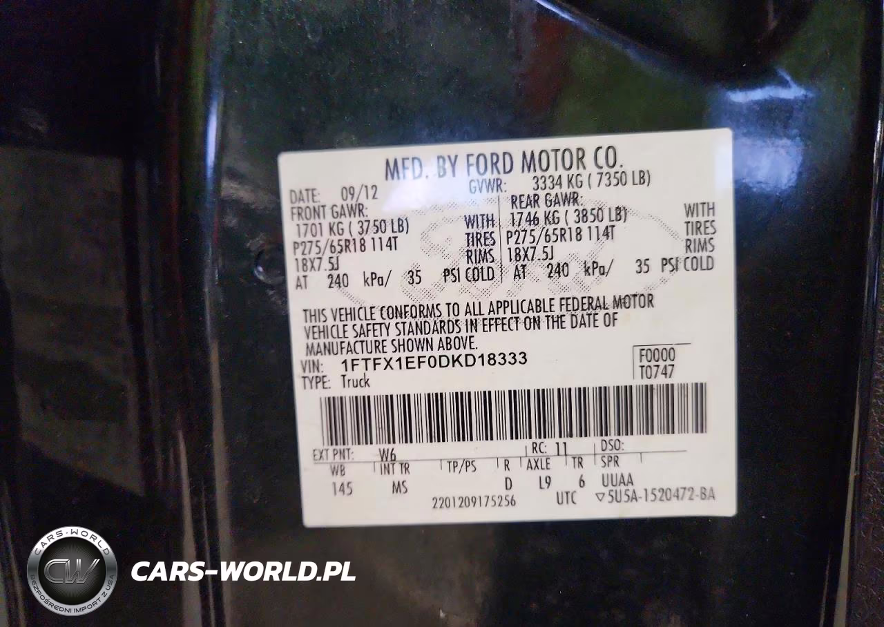 2013 Ford F150 Super Cab VIN:1FTFX1EF0DKD18333 - 12