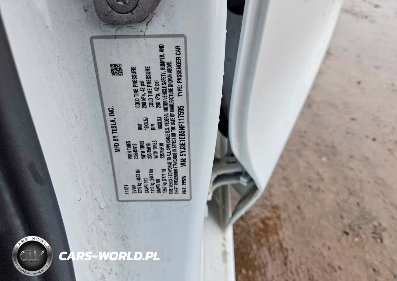 2022 Tesla Model 3 VIN:5YJ3E1EB5NF117595 - 12