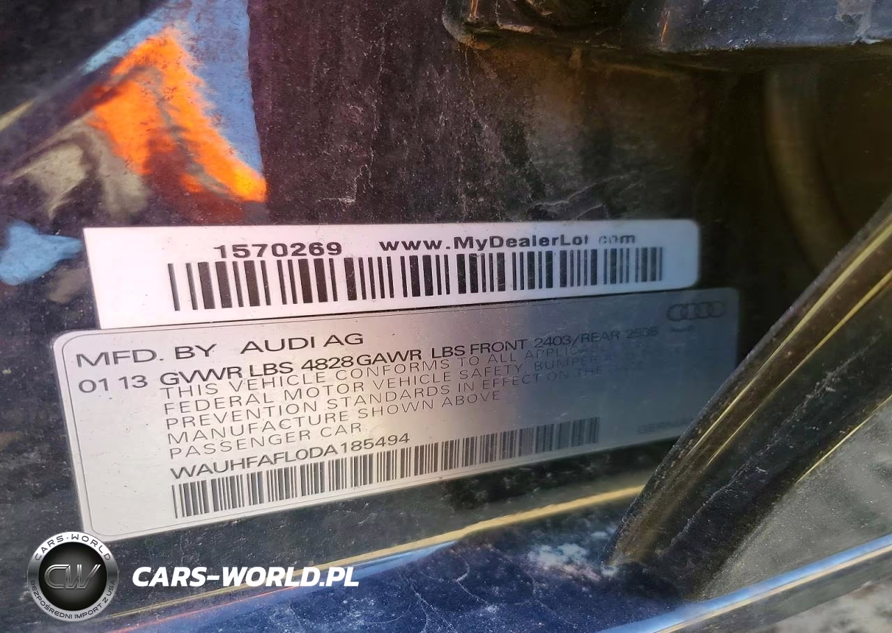 2013 Audi A4 Premium Plus VIN:WAUHFAFL0DA185494 - 12