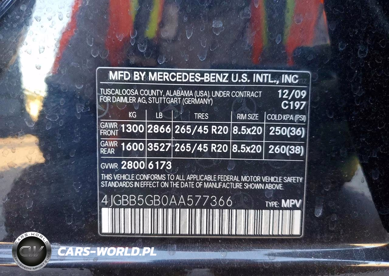 2010 Mercedes-Benz Ml 350 VIN:4JGBB5GB0AA577366 - 13