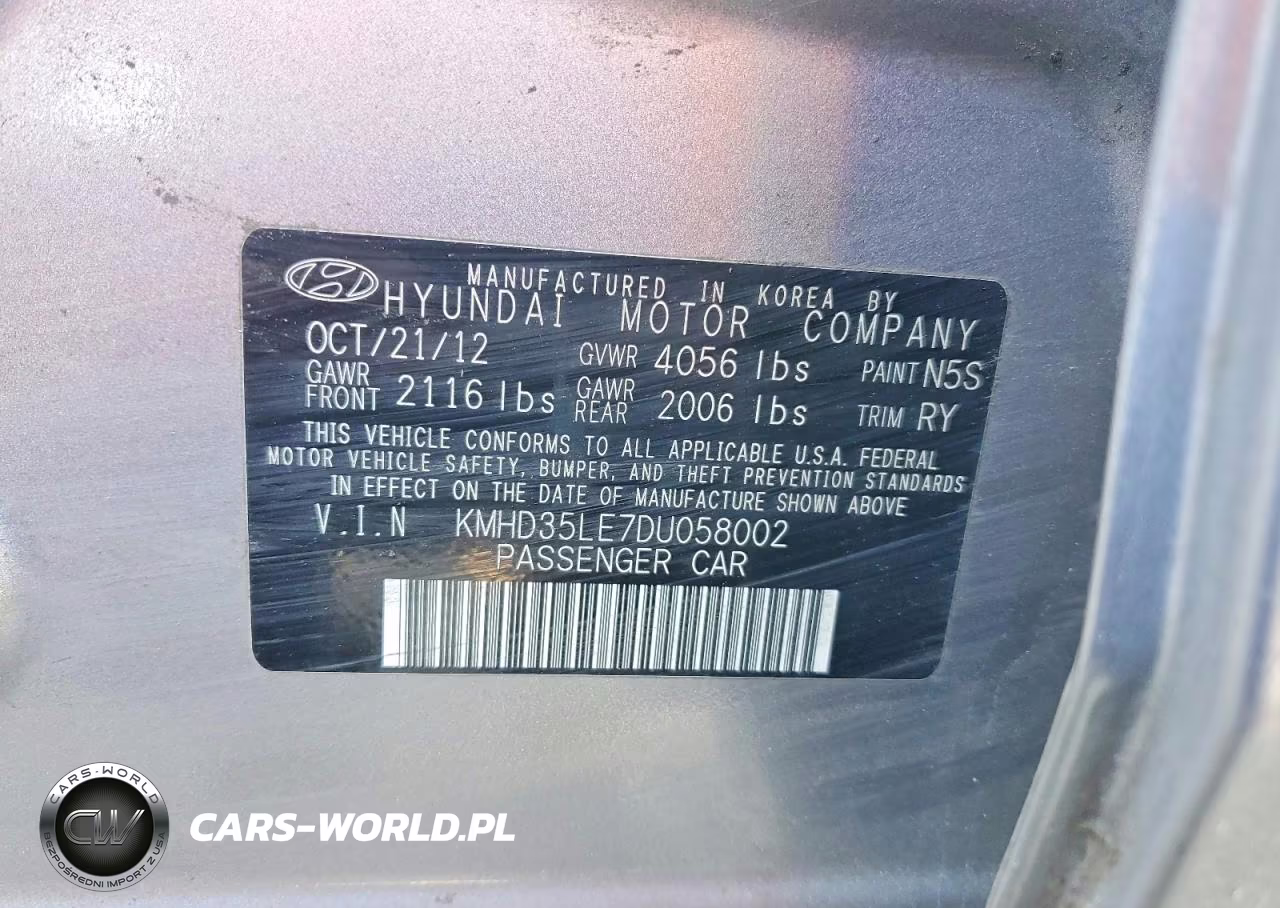 2013 Hyundai Elantra Gt Base VIN:KMHD35LE7DU058002 - 12