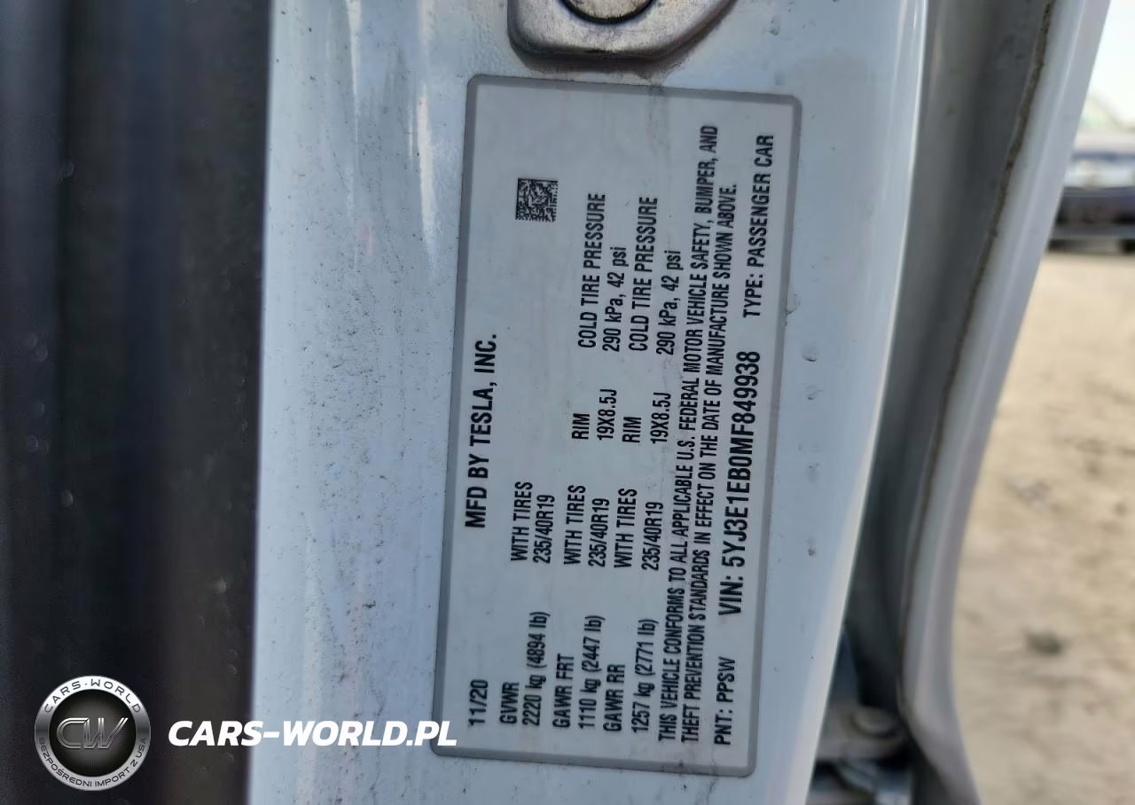 2021 Tesla Model 3 VIN:5YJ3E1EB0MF849938 - 12
