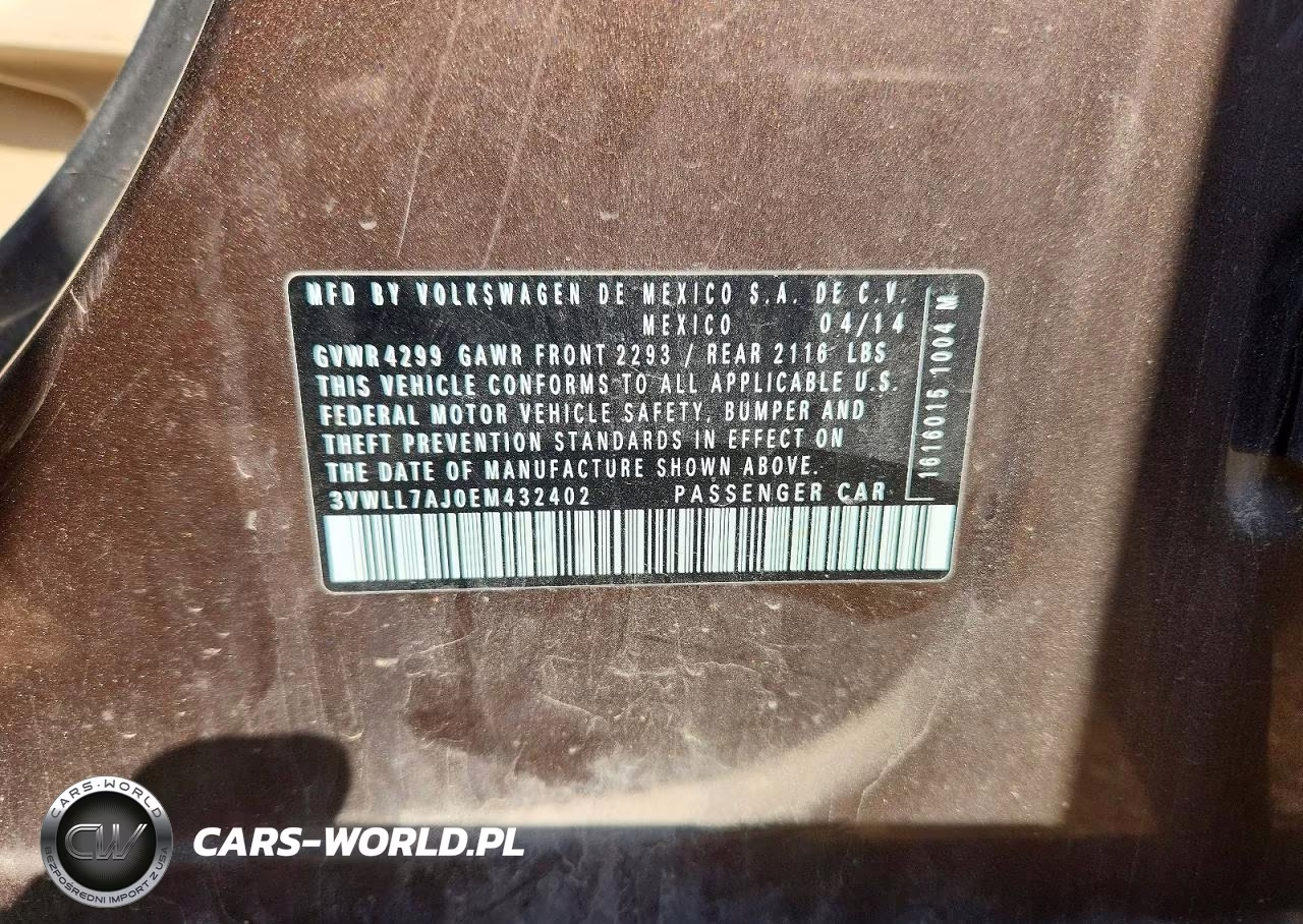 2014 Volkswagen Jetta Tdi VIN:3VWLL7AJ0EM432402 - 12