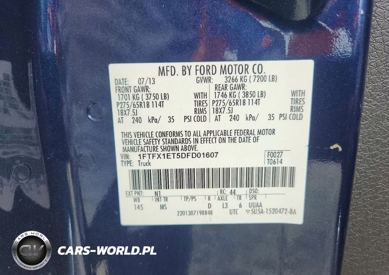 2013 Ford F150 Super Cab VIN:1FTFX1ET5DFD01607 - 12