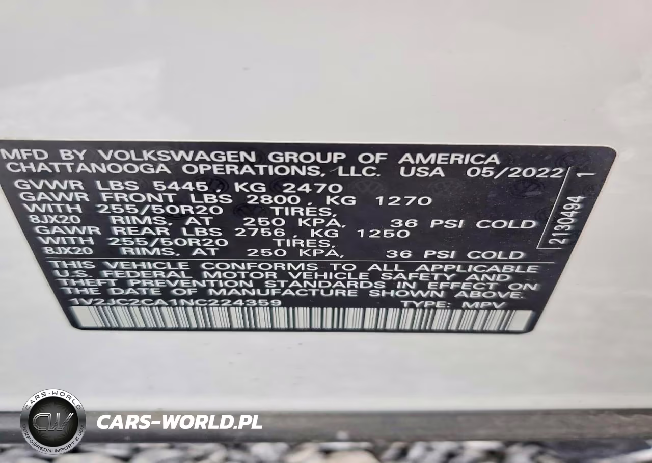 2022 Volkswagen Atlas Cross Sport Se VIN:1V2JC2CA1NC224359 - 13