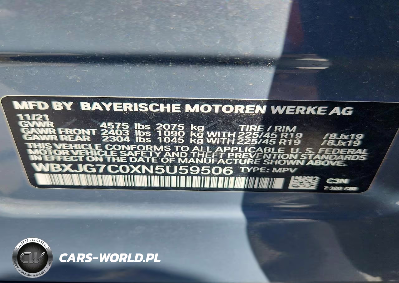 2022 BMW X1 Sdrive28I VIN:WBXJG7C0XN5U59506 - 13