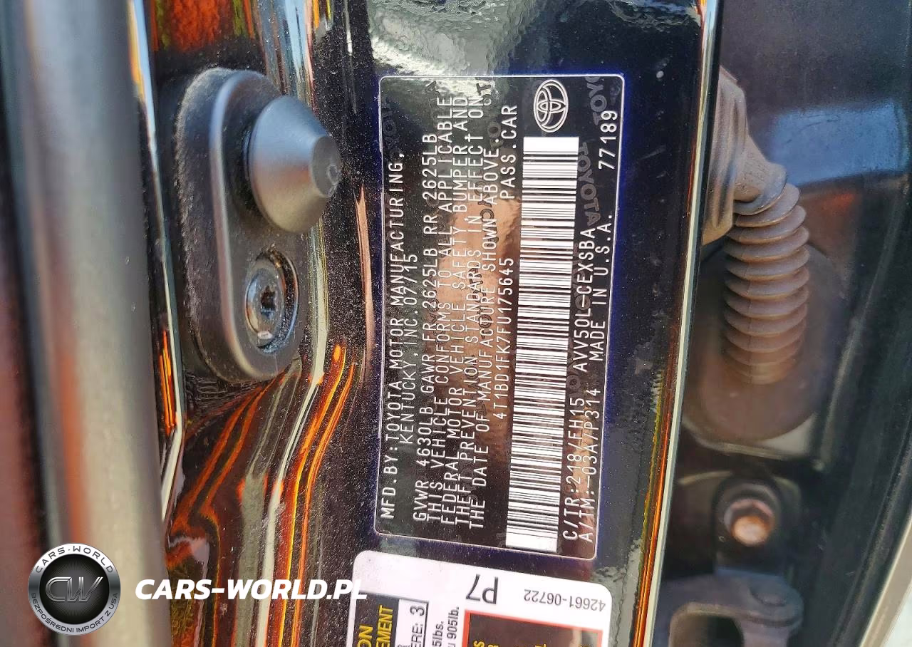 2015 Toyota Camry Hybrid Se VIN:4T1BD1FK7FU175645 - 12