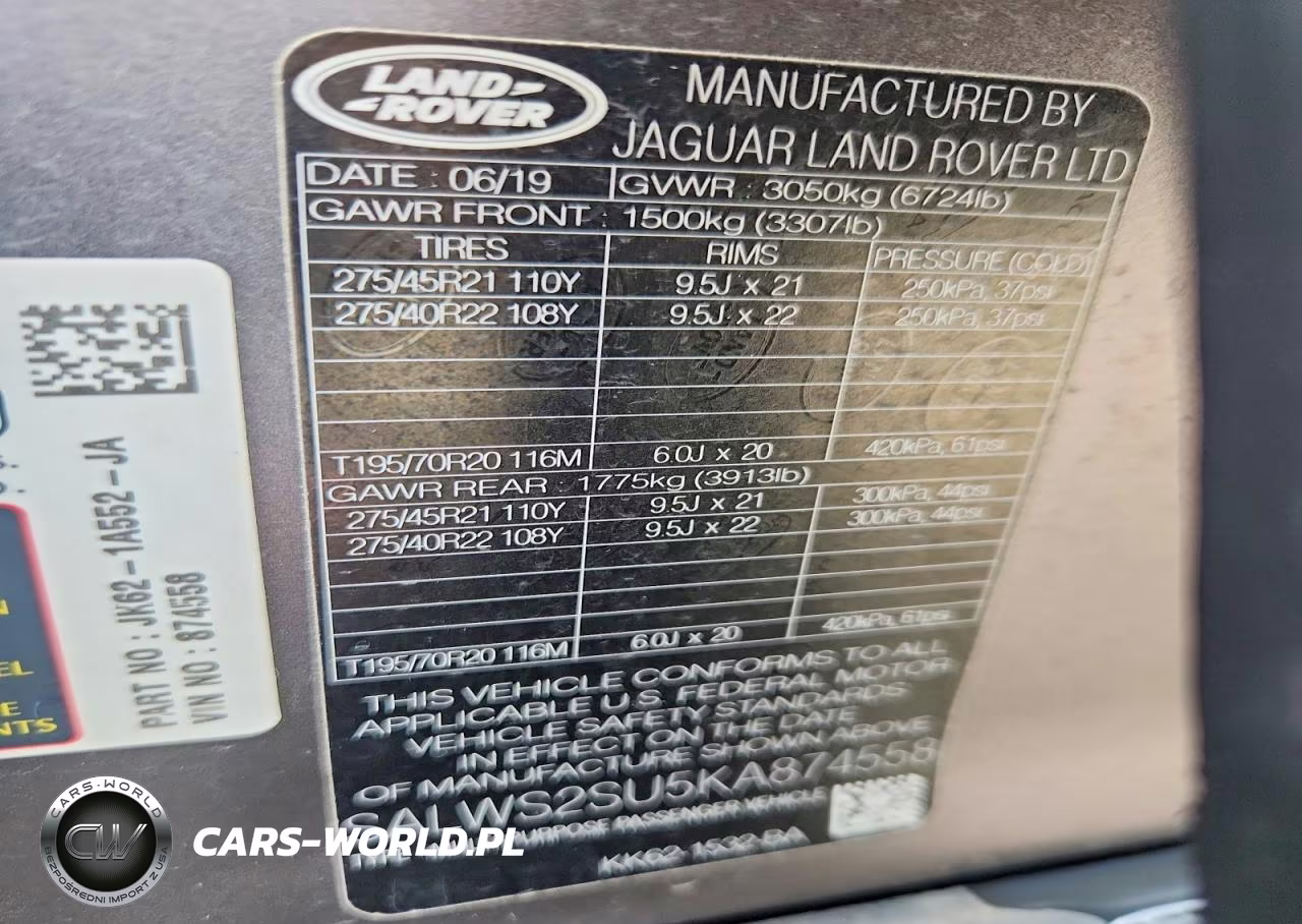 2019 Land Rover Range Rover Sport Hst VIN:SALWS2SU5KA874558 - 13