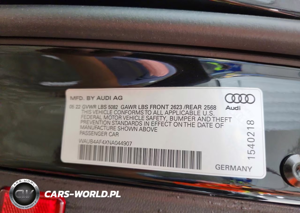 2022 Audi S4 Premium Plus VIN:WAUB4AF4XNA044907 - 12