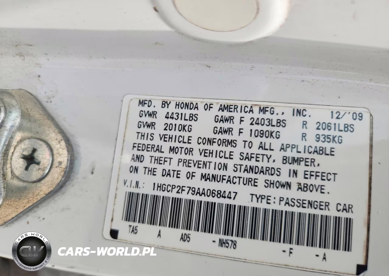 2010 Honda Accord Ex VIN:1HGCP2F79AA068447 - 12