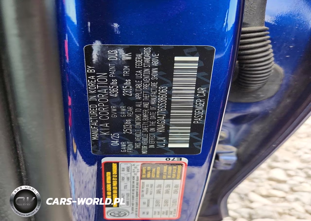 2025 Kia K5 Ex VIN:KNAG34J76S5386063 - 12