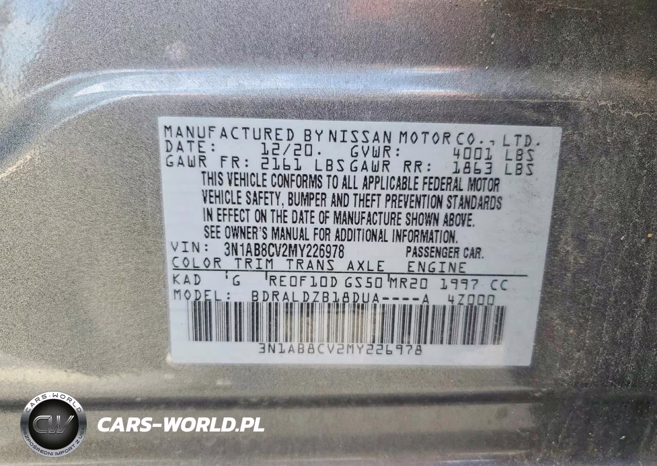 2021 Nissan Sentra Sv VIN:3N1AB8CV2MY226978 - 12