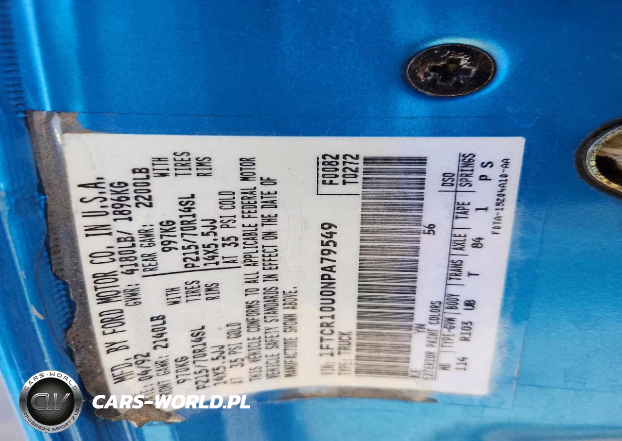 1992 Ford Ranger VIN:1FTCR10U0NPA79549 - 12