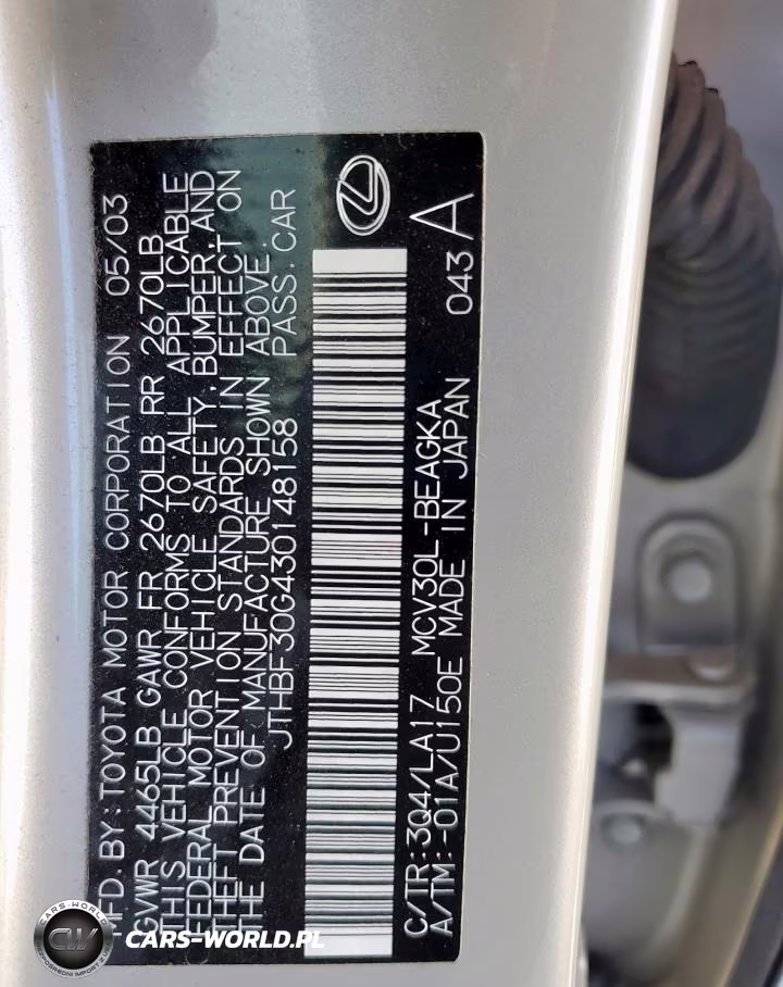 2003 Lexus Es 300 VIN:JTHBF30G430148158 - 13
