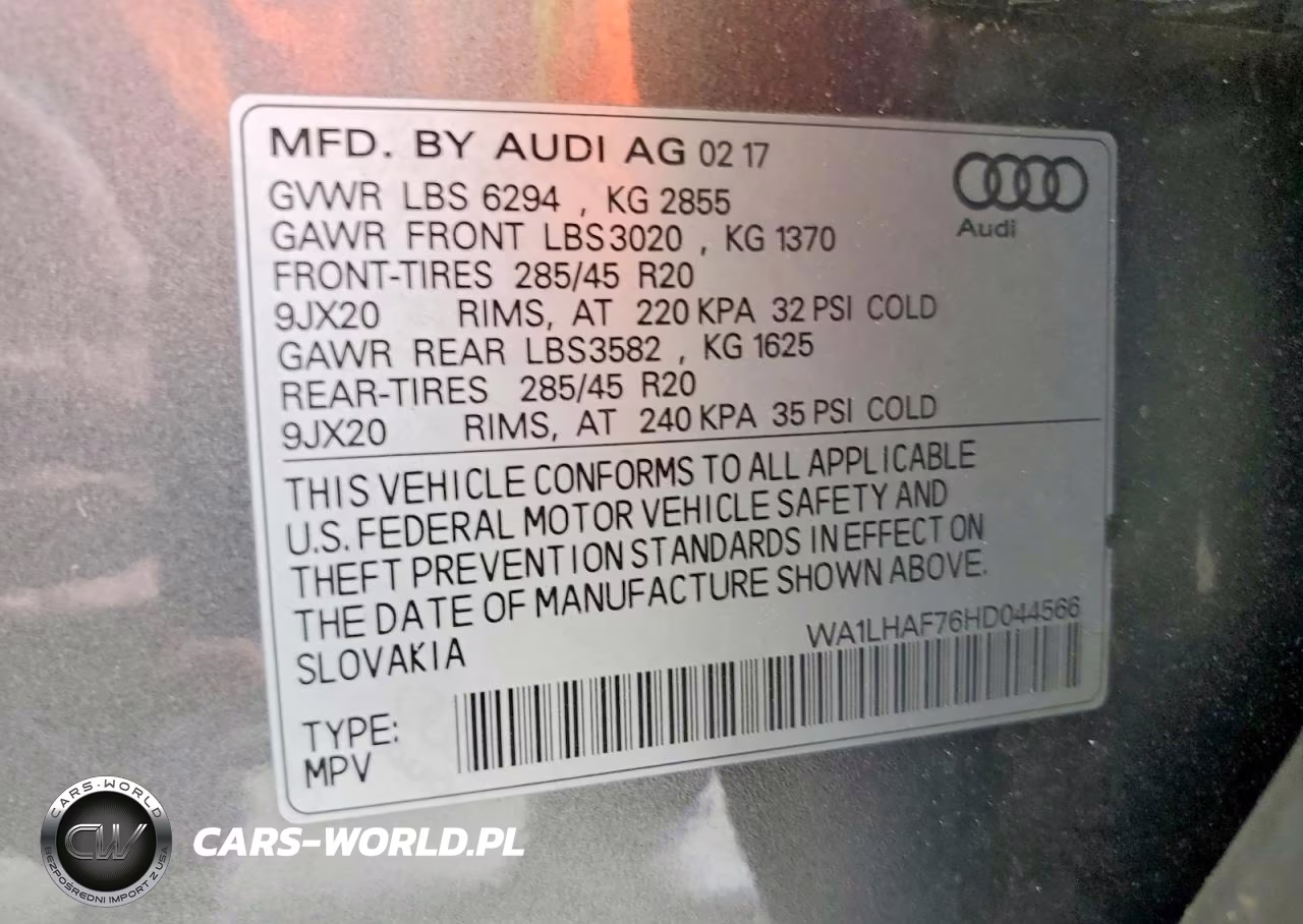 2017 Audi Q7 Premium Plus VIN:WA1LHAF76HD044566 - 12