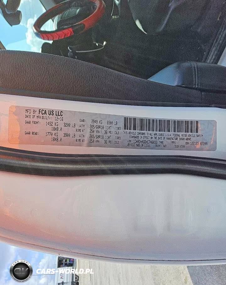 2017 Dodge Durango Sxt VIN:1C4RDHAG6HC746033 - 13