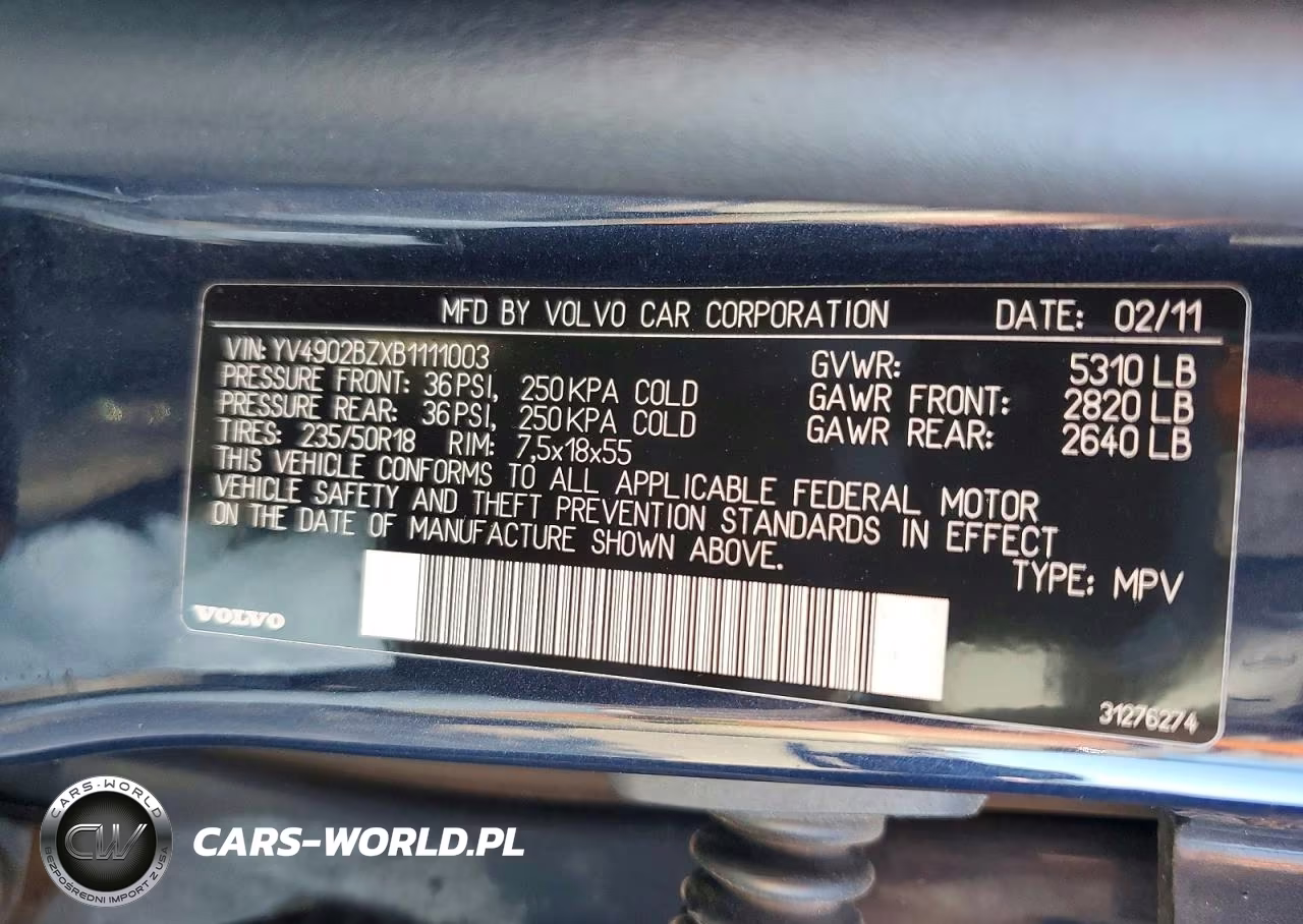 2011 Volvo Xc70 T6 VIN:YV4902BZXB1111003 - 12