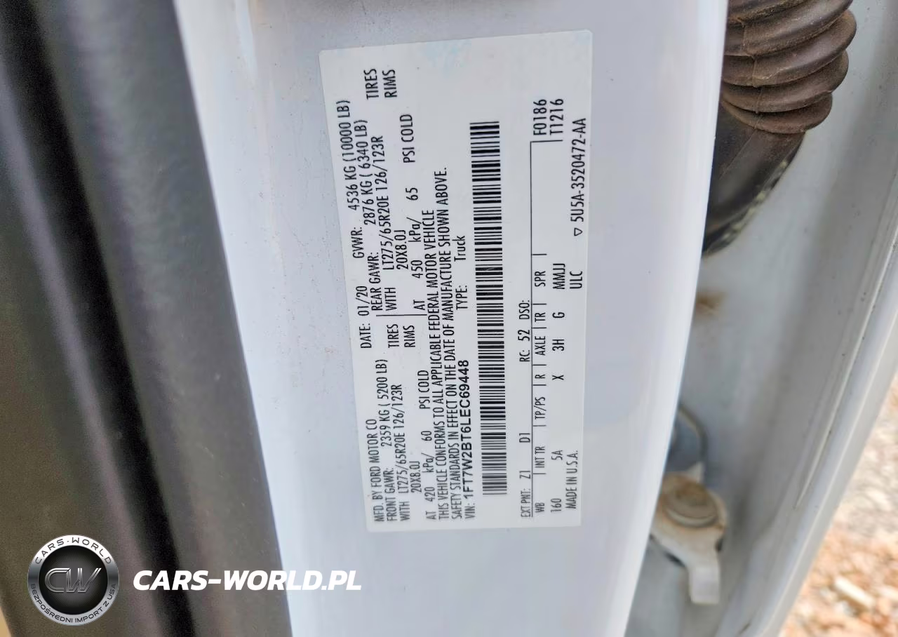 2020 Ford F250 VIN:1FT7W2BT6LEC69448 - 12