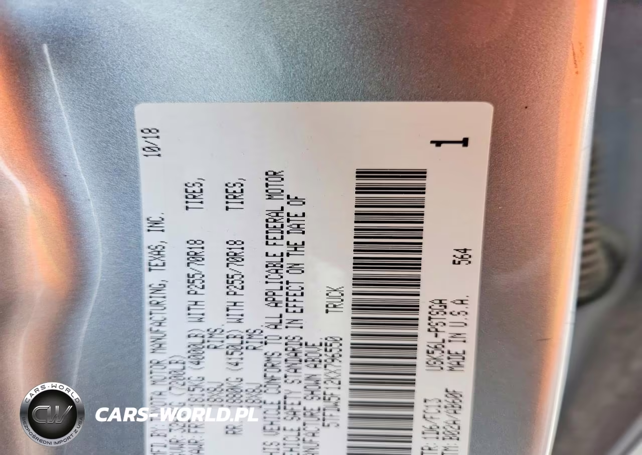 2019 Toyota Tundra Crewmax Sr5 VIN:5TFDW5F12KX796550 - 13