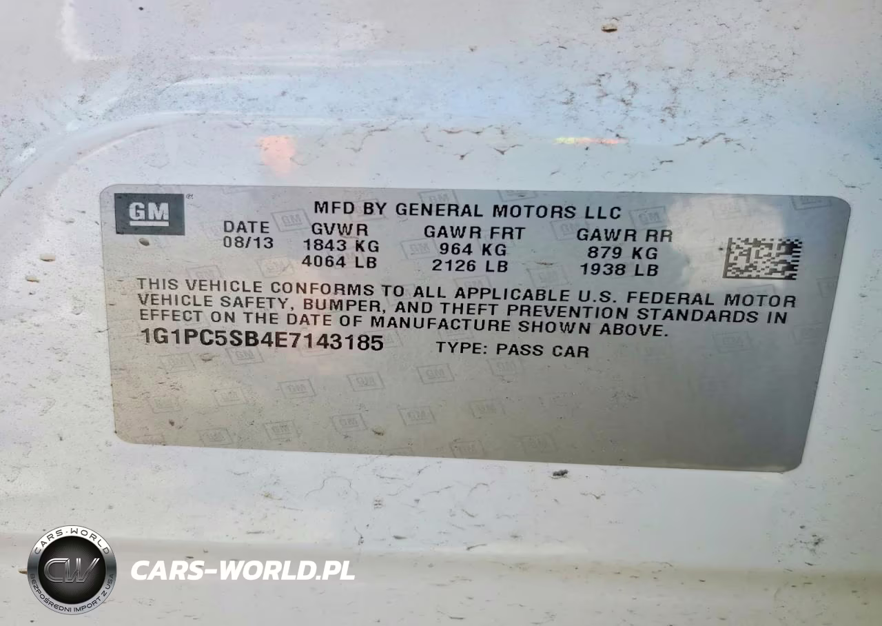2014 Chevrolet Cruze Lt VIN:1G1PC5SB4E7143185 - 12
