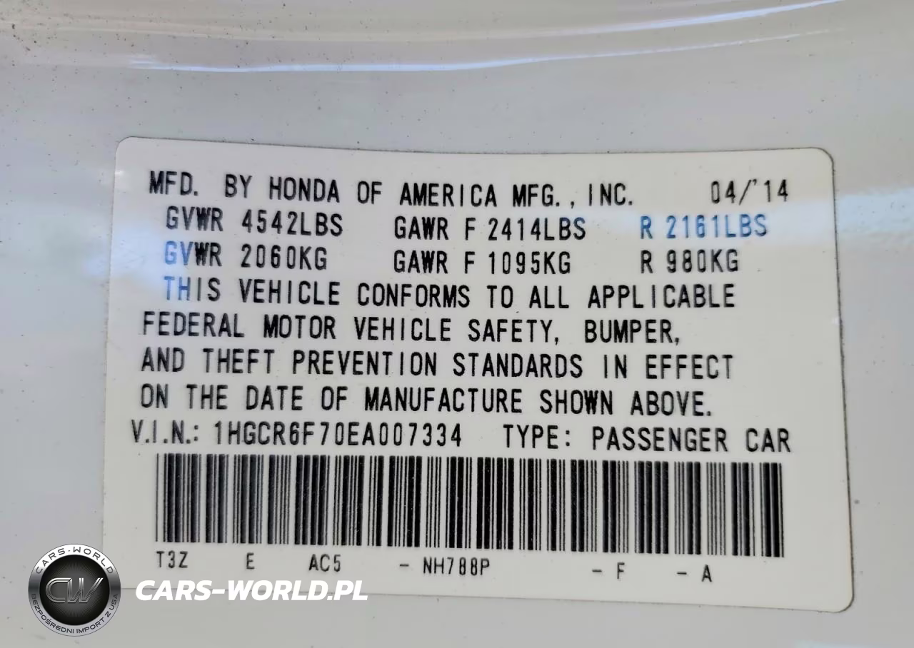 2014 Honda Accord Touring Hybrid VIN:1HGCR6F70EA007334 - 12