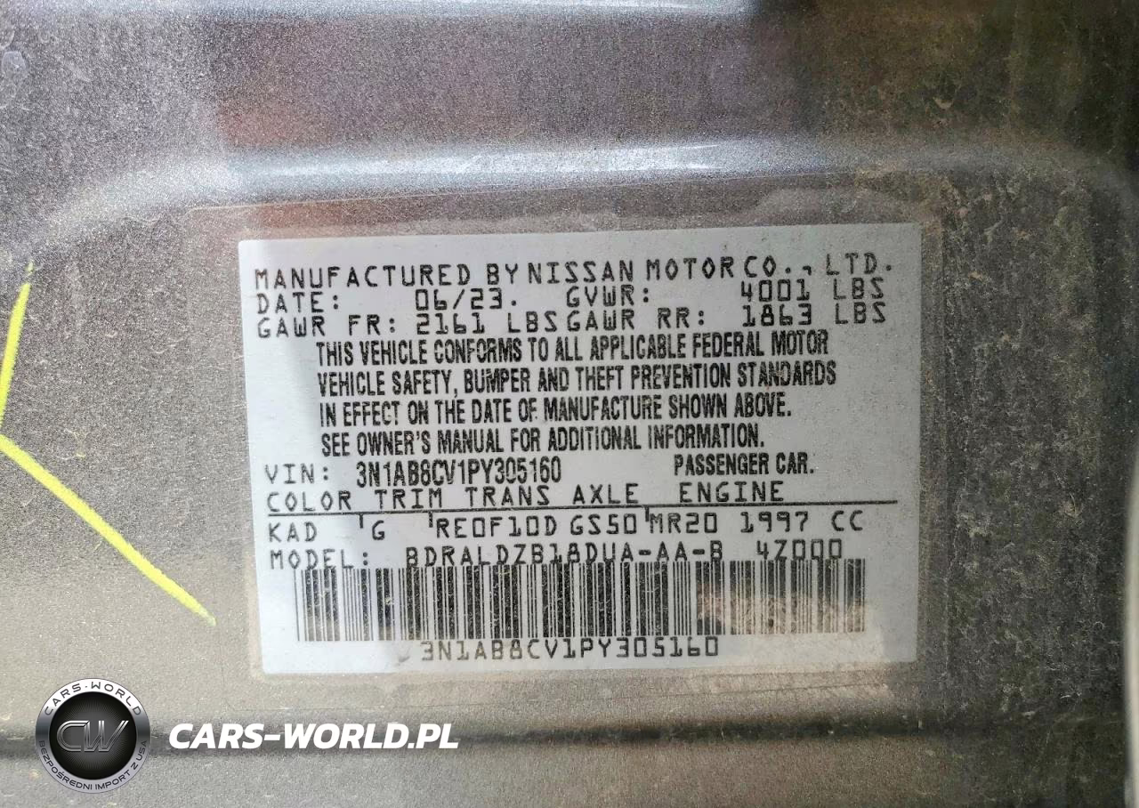 2023 Nissan Sentra VIN:3N1AB8CV1PY305160 - 12
