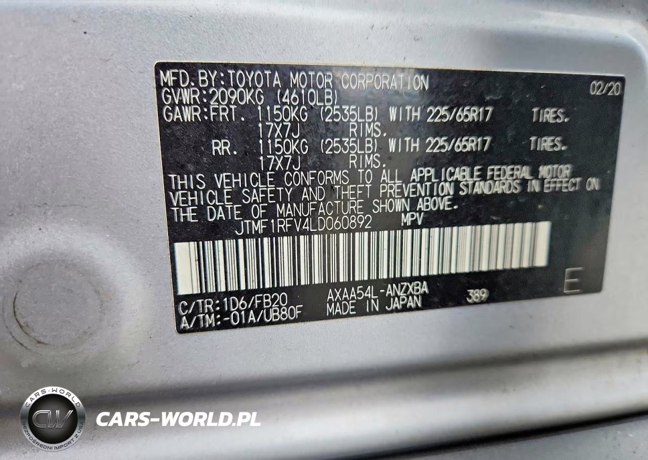2020 Toyota Rav4 Le VIN:JTMF1RFV4LD060892 - 13