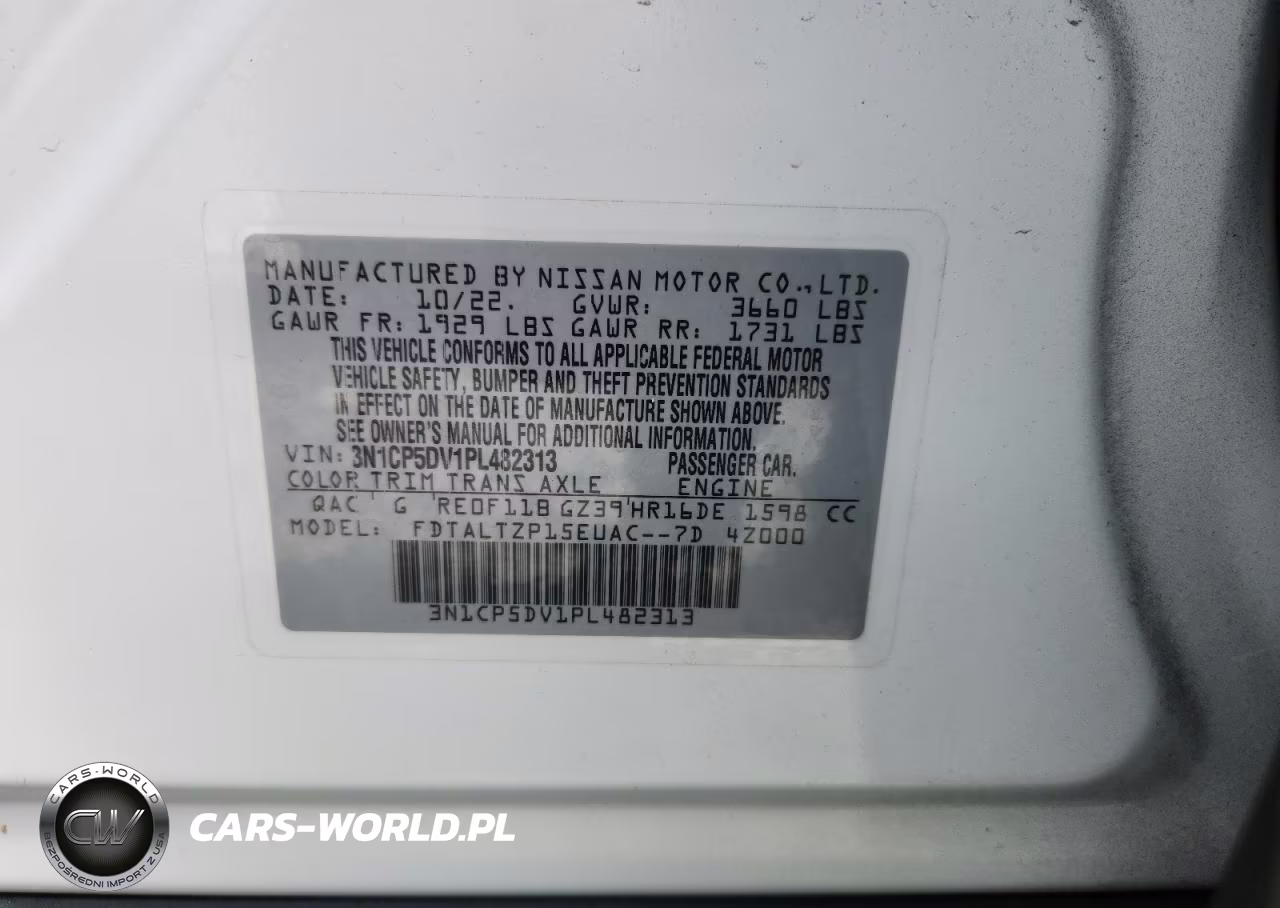 2023 Nissan Kicks Sr VIN:3N1CP5DV1PL482313 - 13