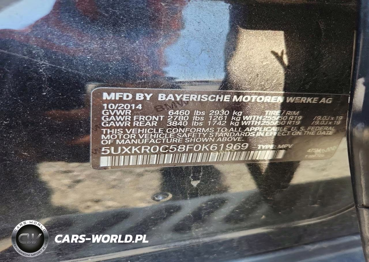 2015 BMW X5 xDrive35I VIN:5UXKR0C58F0K61969 - 12