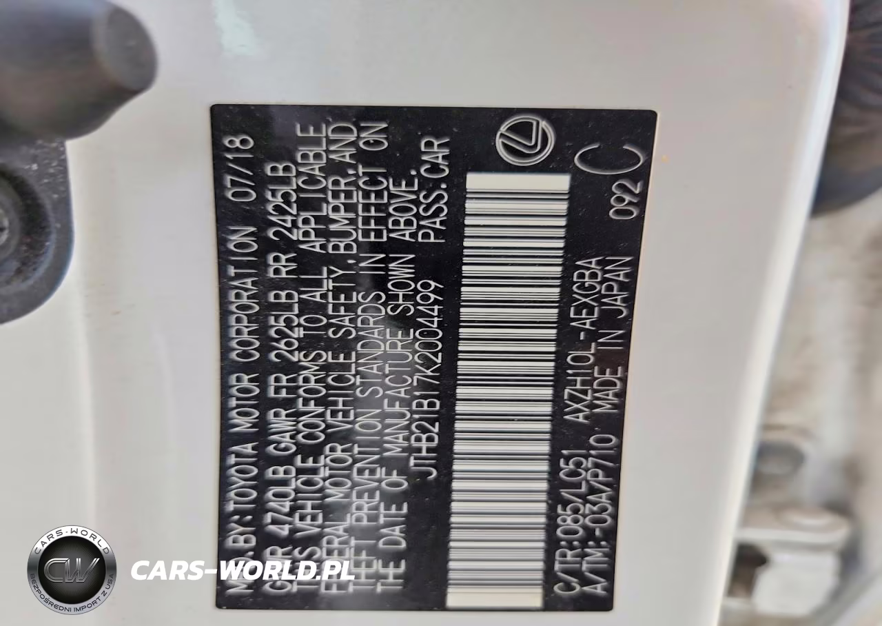 2019 Lexus Es 300H VIN:JTHB21B17K2004499 - 12