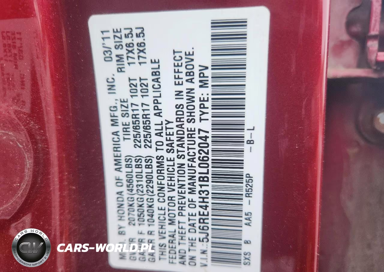 2011 Honda Cr-V Lx VIN:5J6RE4H31BL062047 - 12