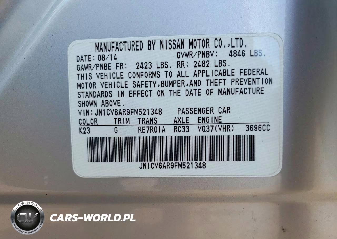 2015 Infiniti Q40 Base VIN:JN1CV6AR9FM521348 - 12