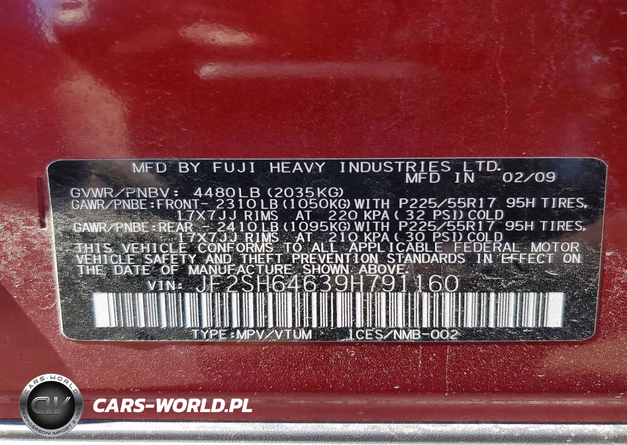 2009 Subaru Forester 2.5X Limited VIN:JF2SH64639H791160 - 12