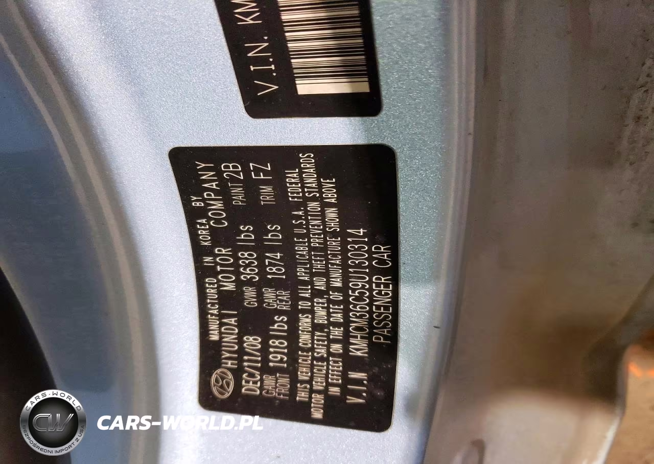 2009 Hyundai Accent Gs VIN:KMHCM36C59U130314 - 12