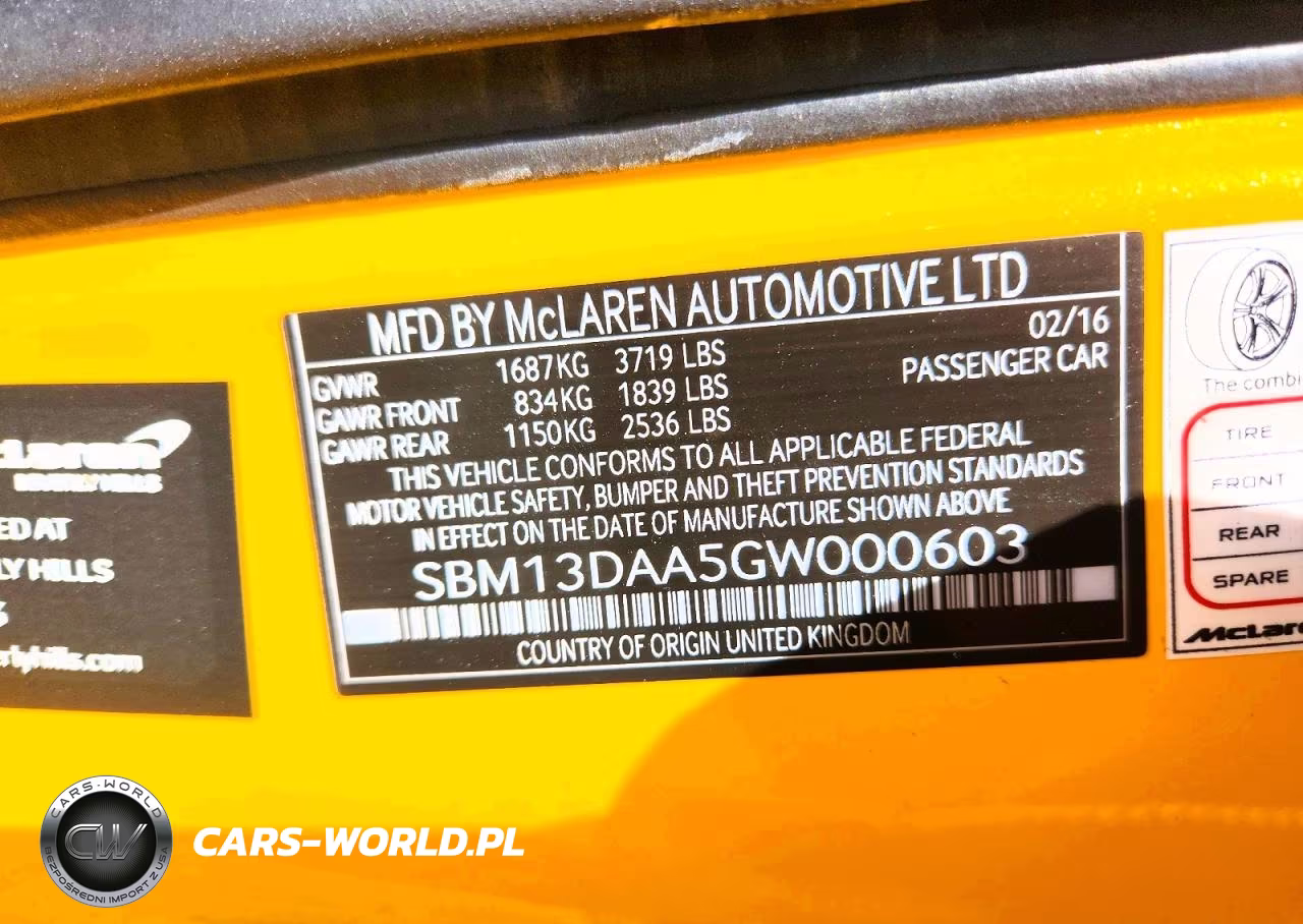 2016 Mclaren Automotive 570S VIN:SBM13DAA5GW000603 - 13