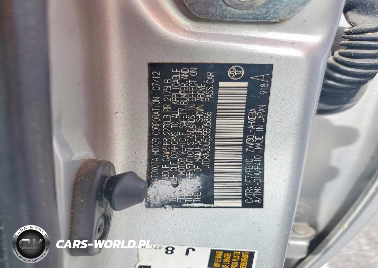 2012 Toyota Prius Two VIN:JTDKN3DU5C5505886 - 12
