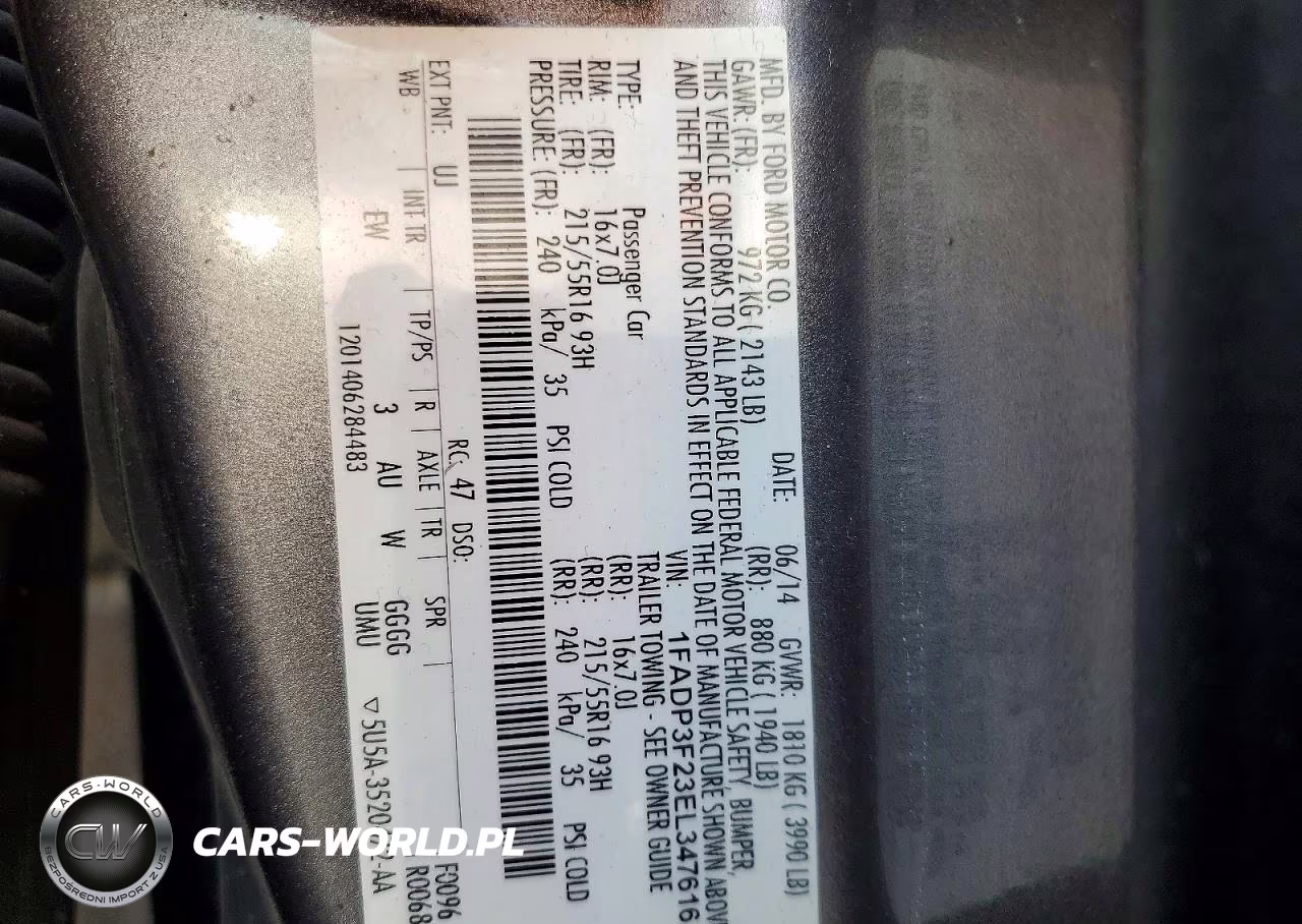 2014 Ford Focus Se VIN:1FADP3F23EL347616 - 12