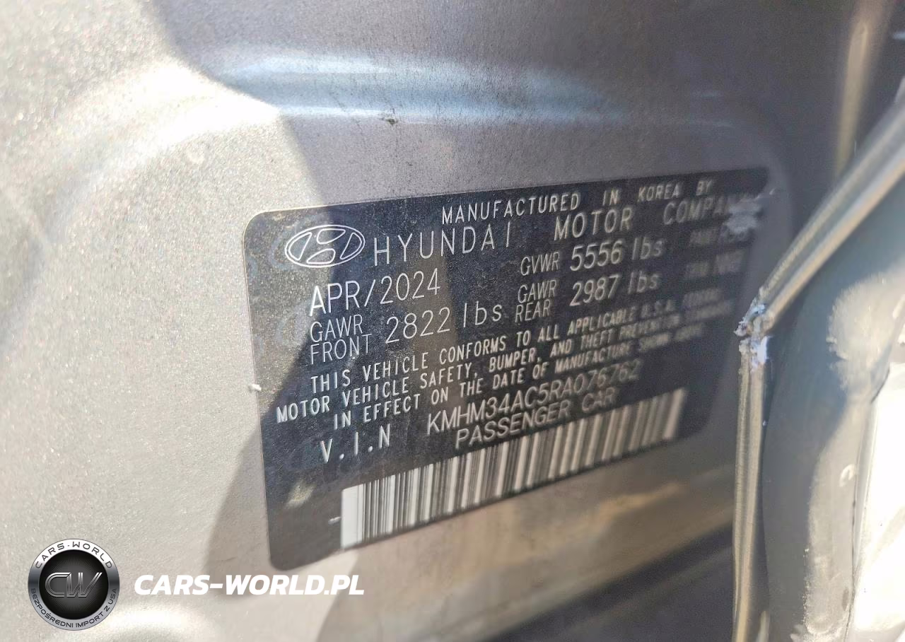 2024 Hyundai Ioniq 6 Sel VIN:KMHM34AC5RA076762 - 12