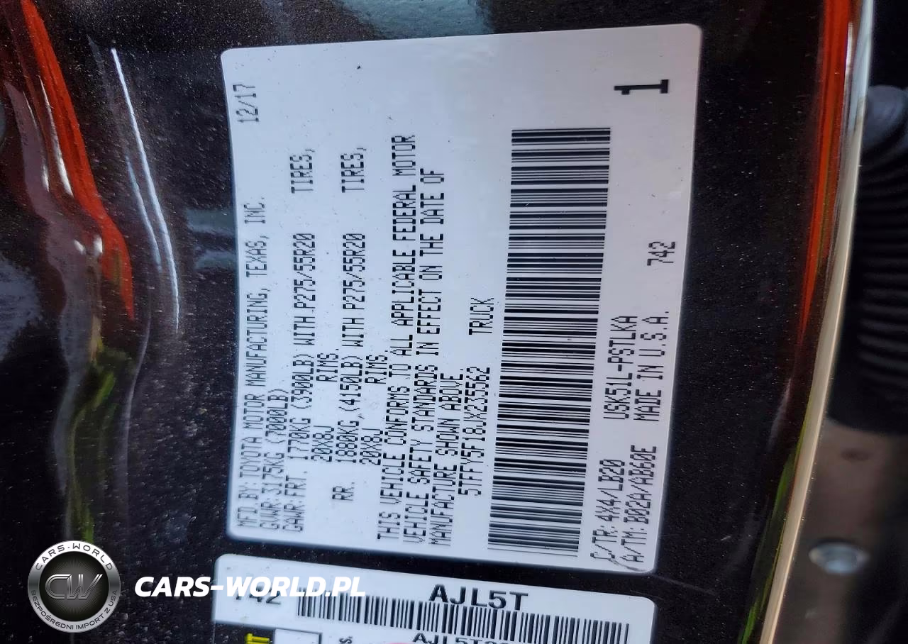 2018 Toyota Tundra Crewmax Limited VIN:5TFFY5F18JX235562 - 12