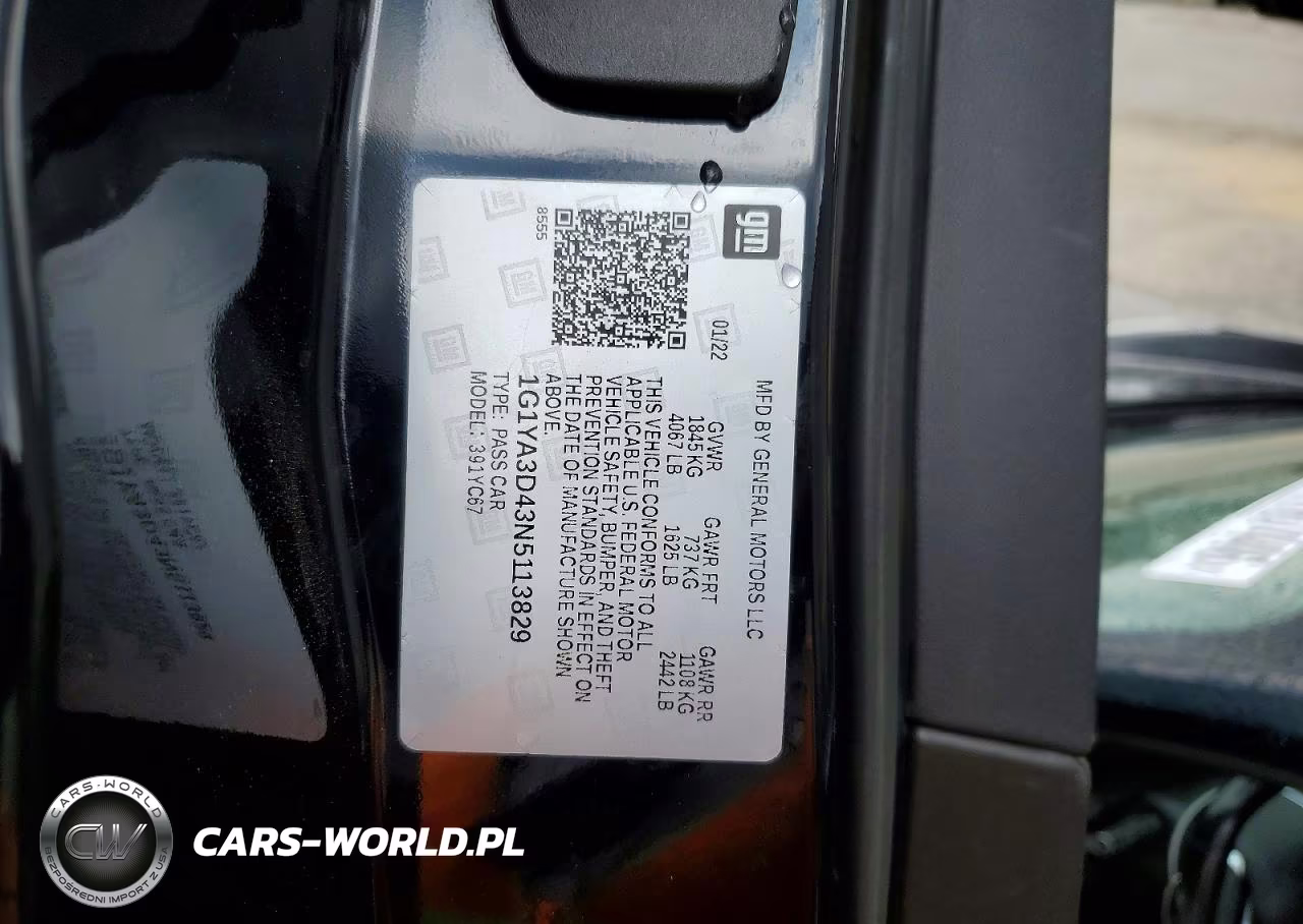 2022 Chevrolet Corvette Stingray 1Lt VIN:1G1YA3D43N5113829 - 12