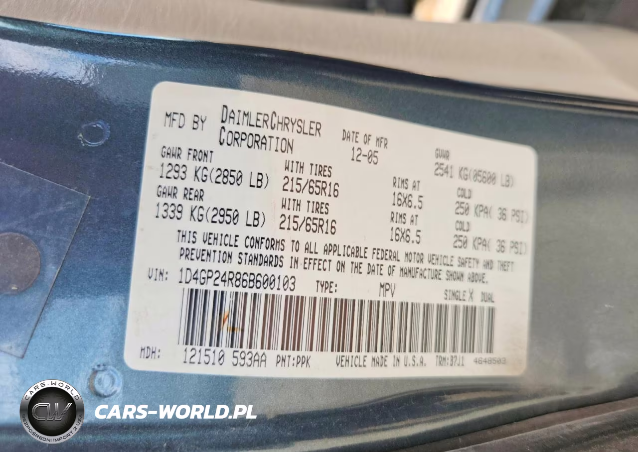 2006 Dodge Grand Caravan Se VIN:1D4GP24R86B600103 - 13