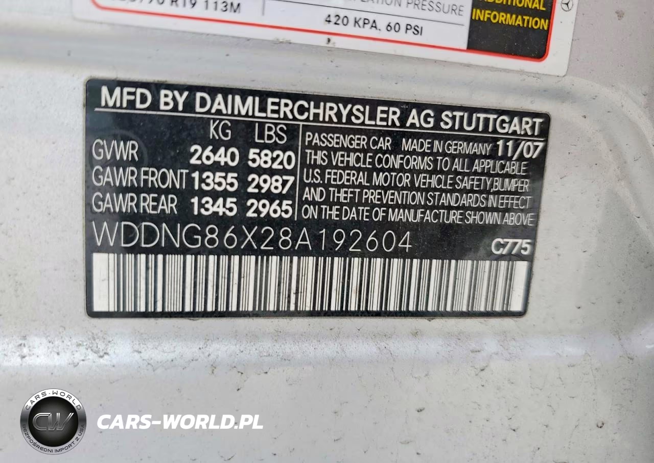 2008 Mercedes-Benz S 550 4Matic VIN:WDDNG86X28A192604 - 12