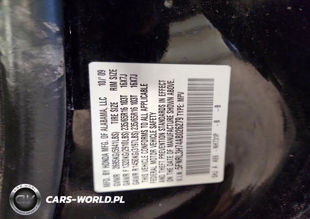 2010 Honda Odyssey Exl VIN:5FNRL3H74AB026279 - 13