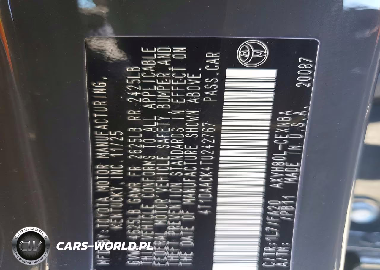 2026 Toyota Camry Le VIN:4T1DAACK4TU242767 - 12