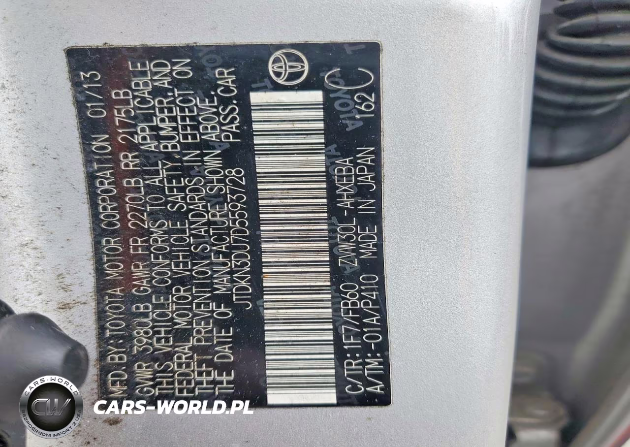 2013 Toyota Prius Two VIN:JTDKN3DU7D5593728 - 13