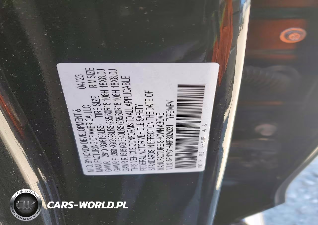 2023 Honda Pilot Exl VIN:5FNYG1H46PB024231 - 13