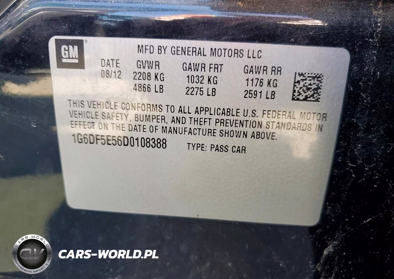 2013 Cadillac Cts Luxury Collection VIN:1G6DF5E56D0108388 - 12