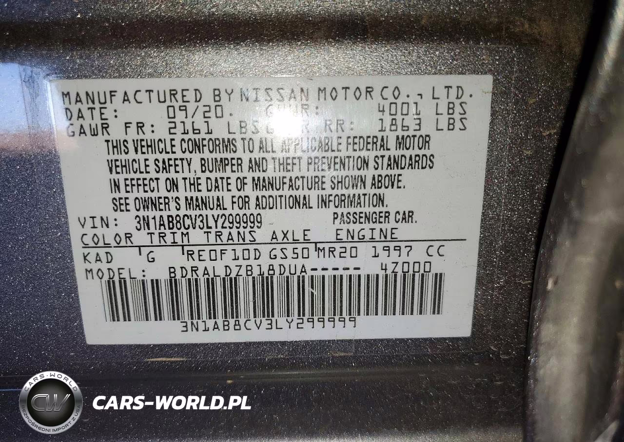 2020 Nissan Sentra VIN:3N1AB8CV3LY299999 - 12