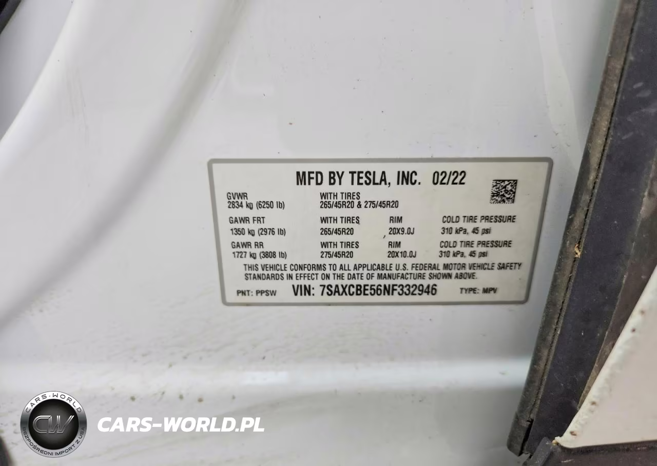 2022 Tesla Model X VIN:7SAXCBE56NF332946 - 12